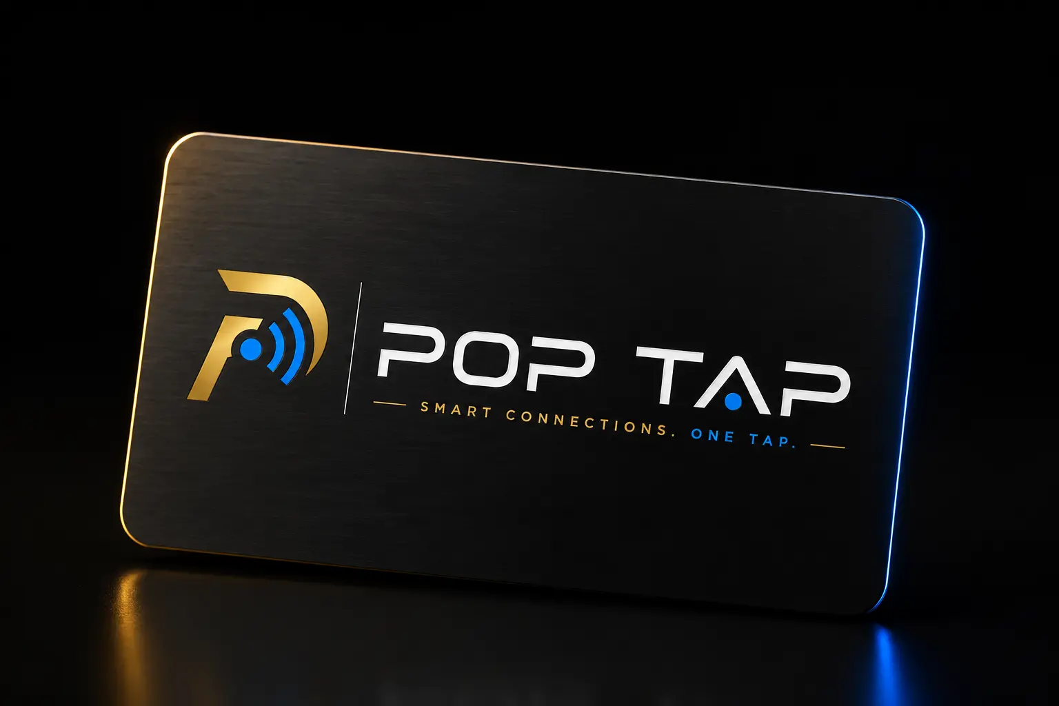 Premium black and gold POP TAP NFC card